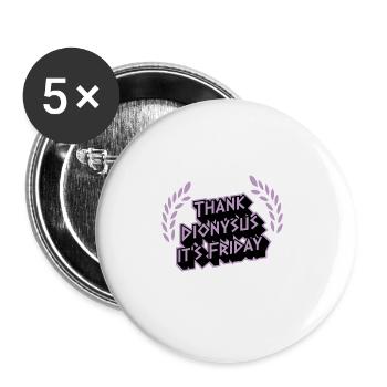 Antike Griechisches Mythologie Griechischer Gott - Buttons groß 56 mm (5er Pack) - Weiß - Vorne
