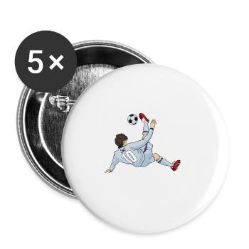 South Korean National Soccer Team I Football - Buttons groß 56 mm (5er Pack) - Weiß - Vorne