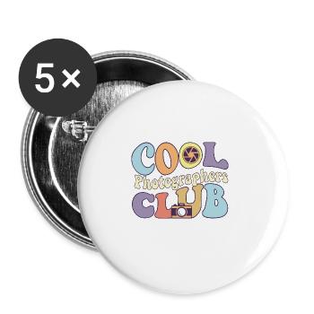 Cool Photographers Club Photography Squad Camera - Buttons large 2.2''/56 mm (5-pack) - white - Front