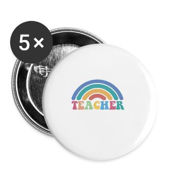 Substitute Teacher Teacher Assistant School - Buttons large 2.2''/56 mm (5-pack) - white - Front