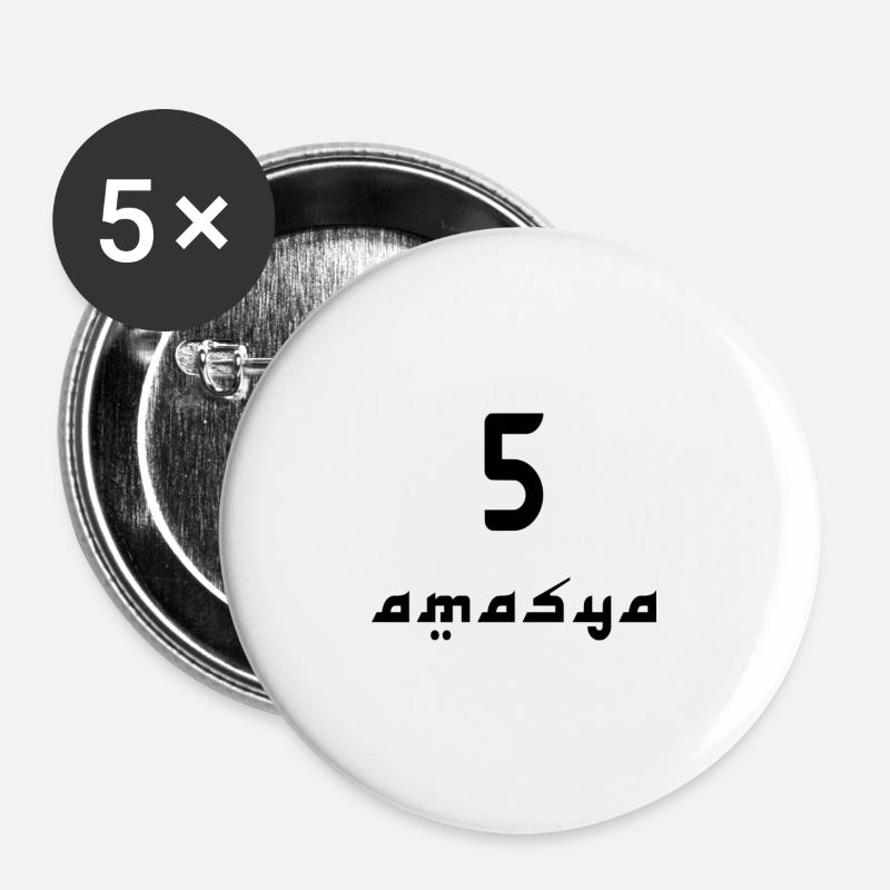 Amasya 5 - Buttons large 2.2''/56 mm (5-pack) - white