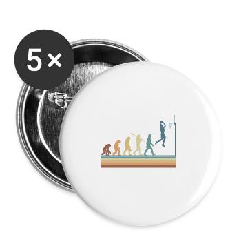 Basketball Sports Evolution for BBall Lovers Dunk - Buttons large 2.2''/56 mm (5-pack) - white - Front