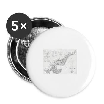 Monaco 1898 - Buttons groß 56 mm (5er Pack) - Weiß - Vorne