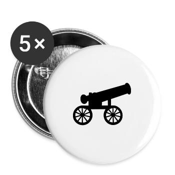 cannon - Buttons large 2.2''/56 mm (5-pack) - white - Front