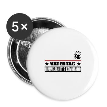 Vatertag - Buttons groß 56 mm (5er Pack) - Weiß - Vorne