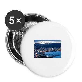 Wellington By Night - Buttons large 2.2''/56 mm (5-pack) - white - Front