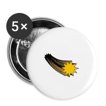 STAR. STARS. STAR. FEAST. ANNIVERSARY. CHRISTMAS - Buttons large 2.2''/56 mm (5-pack) - white - Front