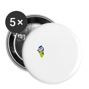 Blue Hi Bird Biologist Ornithologist Animal - Buttons large 2.2''/56 mm (5-pack) - white - Front