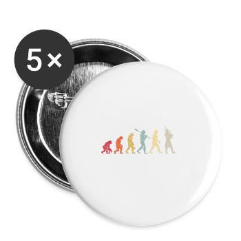 Bagpipe Evolution Woodwind Instrument - Lot de 5 grands badges (56 mm) - blanc - Devant