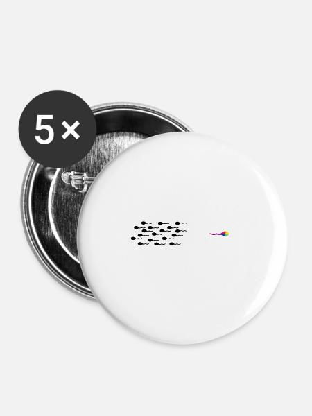 Einzigartig - Buttons groß 56 mm (5er Pack) - Weiß