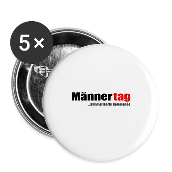 Vatertag - Buttons groß 56 mm (5er Pack) - Weiß - Vorne