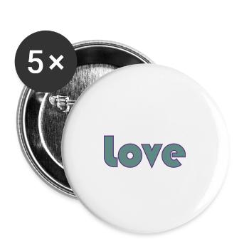 HEILIGER VALENTINSTAG. LIEBE. Junggesellinnenabschied. ICH LIEBE DICH. ICH LIEBE DICH. - Buttons groß 56 mm (5er Pack) - Weiß - Vorne