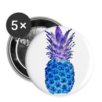 ANANAS MOSAIK night - Buttons groß 56 mm (5er Pack) - Weiß - Vorne