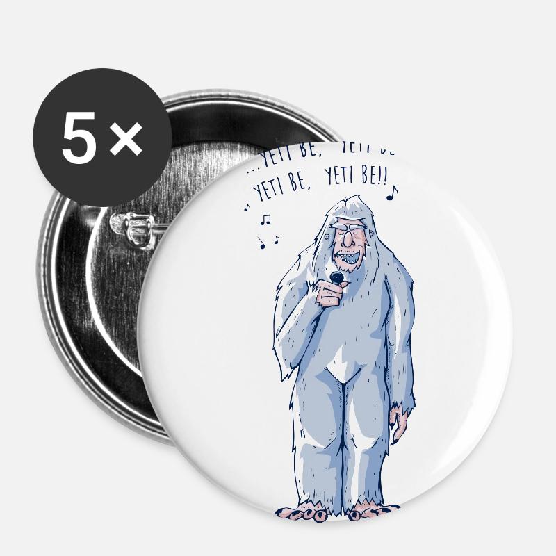 yeti be - Buttons large 2.2''/56 mm (5-pack) - white