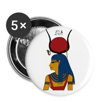 Isis I altägyptische Göttin - Buttons groß 56 mm (5er Pack) - Weiß - Vorne