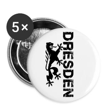 Dresden - Buttons groß 56 mm (5er Pack) - Weiß - Vorne