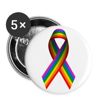 Loop for diversity, tolerance and peace - Buttons large 2.2''/56 mm (5-pack) - white - Front