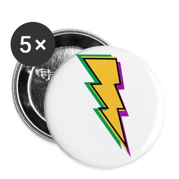 Flash Lightning - Buttons large 2.2''/56 mm (5-pack) - white - Front