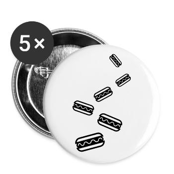 Burrito Icon - Buttons large 2.2''/56 mm (5-pack) - white - Front