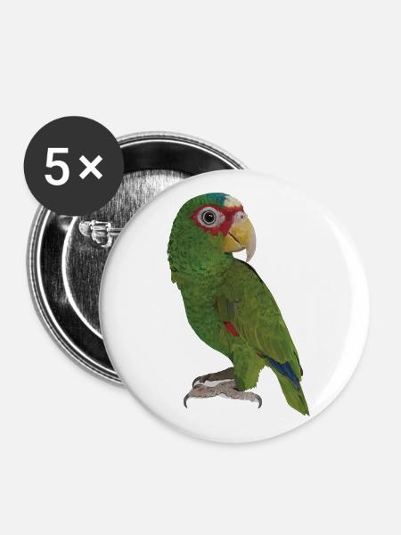 Der Blässstirnpapagei - Buttons groß 56 mm (5er Pack) - Weiß