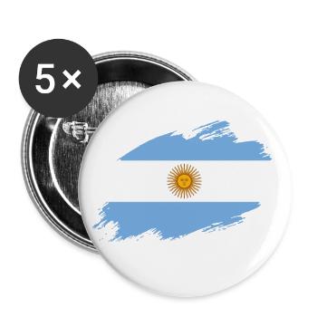 Argentina Argentine flag flag - Buttons large 2.2''/56 mm (5-pack) - white - Front