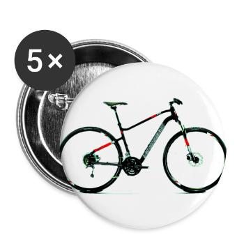 Vélo H - Lot de 5 grands badges (56 mm) - blanc - Devant