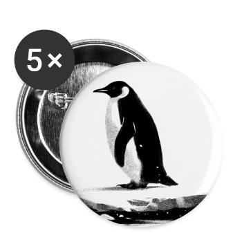 Majestic Penguin - Buttons large 2.2''/56 mm (5-pack) - white - Front