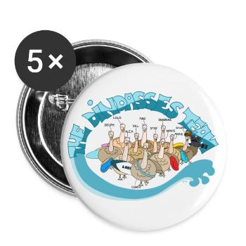 DINDASSE TEAM POSTER - Lot de 5 grands badges (56 mm) - blanc - Devant