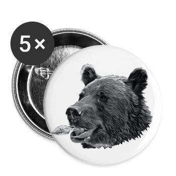 PEDRO Head Blade SW - Lot de 5 grands badges (56 mm) - blanc - Devant