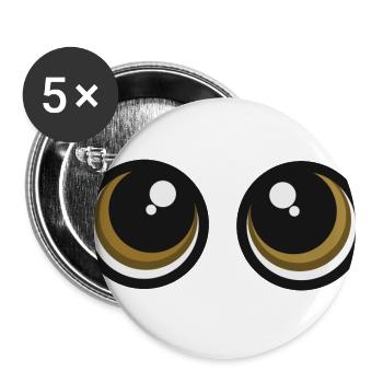 cute eyes look gift facial expressions cute baby - Buttons large 2.2''/56 mm (5-pack) - white - Front