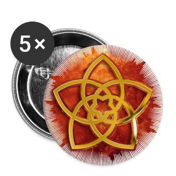 Venusblume - Buttons large 2.2''/56 mm (5-pack) - white - Front