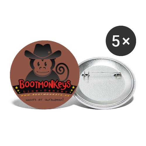Bootmonkey LOGO Druck - Buttons groß 56 mm (5er Pack)