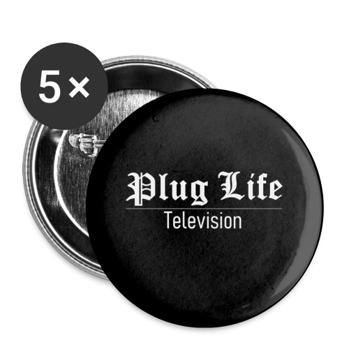 Plug Life Television Logo - Buttons large 2.2''/56 mm (5-pack)