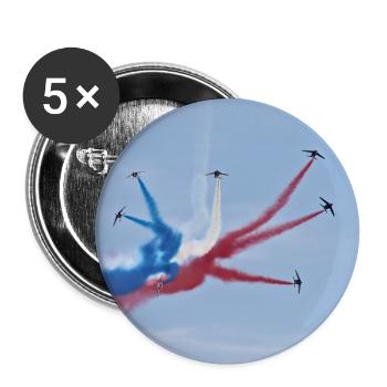 Patrouille de France air and patriot meeting - Buttons large 2.2''/56 mm (5-pack) - white - Front