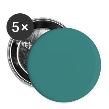 Bleu vert turquoise personnalisable fond texte - Lot de 5 grands badges (56 mm) - blanc - Devant