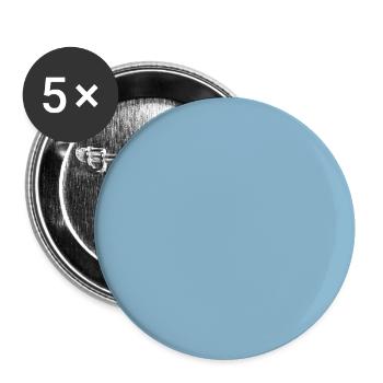 Light blue blue, customizable Blue background - Buttons large 2.2''/56 mm (5-pack) - white - Front