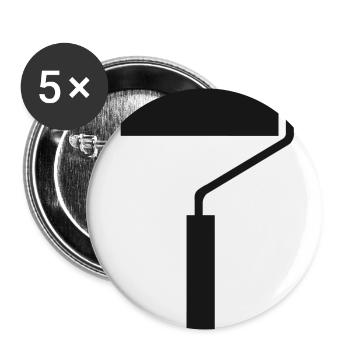 Brush Painting Brushes Painting Painter Painters Varnishers - Buttons large 2.2''/56 mm (5-pack) - white - Front