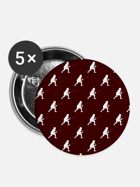 Fechten Sunset - Buttons groß 56 mm (5er Pack) - Weiß
