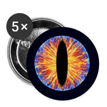 Drachenauge - Feuer und Wasser - mit Hgr. - Buttons large 2.2''/56 mm (5-pack) - white - Front