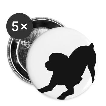 cute dog retriever dogs chihuahua dog labrador - Buttons large 2.2''/56 mm (5-pack) - white - Front