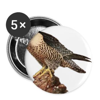 Faucon de la tour - Lot de 5 grands badges (56 mm) - blanc - Devant