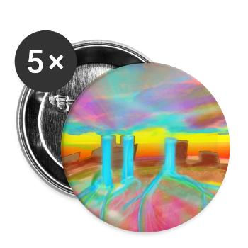 Nature light show sketch - Buttons groß 56 mm (5er Pack) - Weiß - Vorne