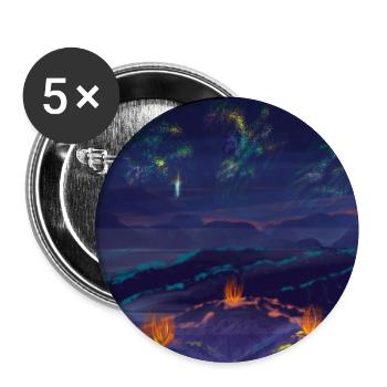 before sunrise sketch - Buttons groß 56 mm (5er Pack) - Weiß - Vorne