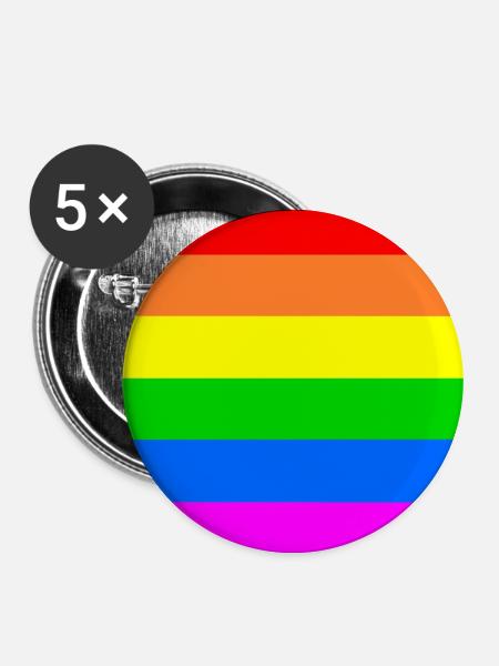 Lgbtq - Buttons groß 56 mm (5er Pack) - Weiß