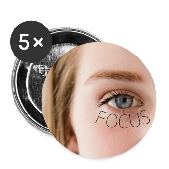 Focus girl - Lot de 5 grands badges (56 mm) - blanc - Devant