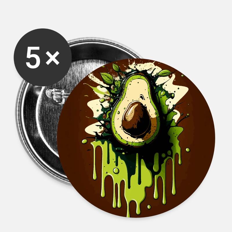 avocado - Buttons large 2.2''/56 mm (5-pack) - white