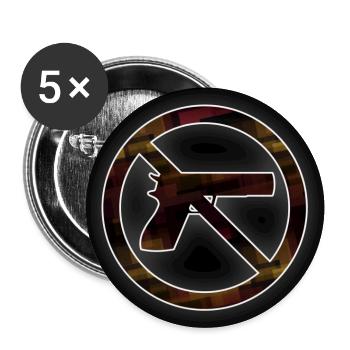 Schießverbot - Buttons groß 56 mm (5er Pack) - Weiß - Vorne