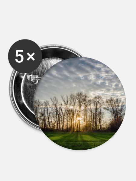 Sonnenlicht im Frühling - Buttons groß 56 mm (5er Pack) - Weiß