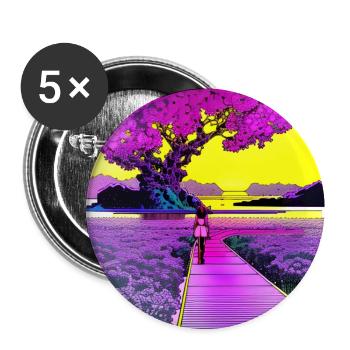 Blooming imagination - Buttons large 2.2''/56 mm (5-pack) - white - Front