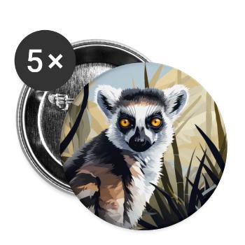 Lemur - Buttons large 2.2''/56 mm (5-pack) - white - Front
